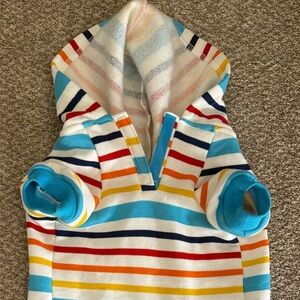 ALDI Gear Pet Sweatshirt Rainbow Stripes Hoodie - LARGE